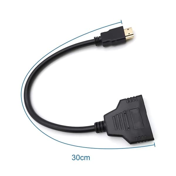 HDMI Splitter Adapterkabel HDMI 1 inn 2 ut