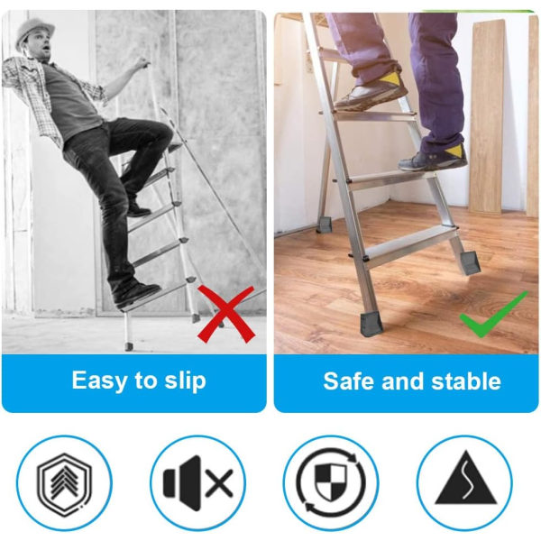Sæt med 4 trin fødder universelle trin fødder Anti-slip gulv