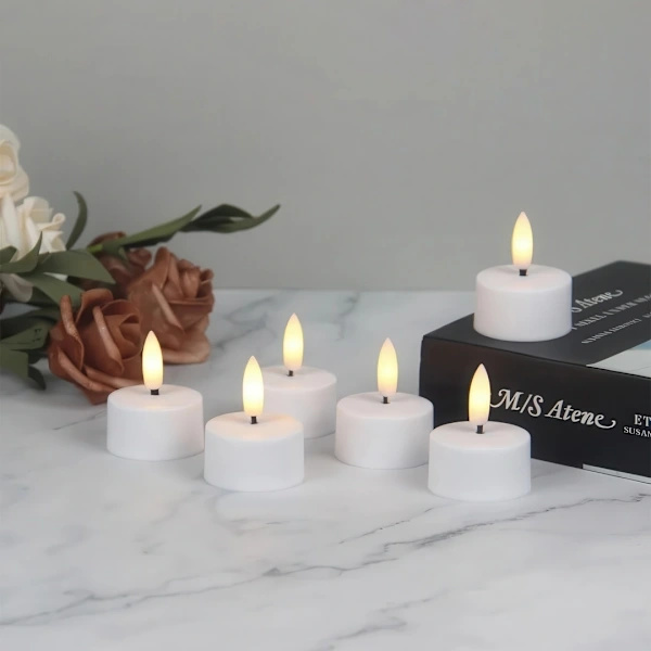 Rechargeable Tealights – LED Lights with Control & Timer 12-Pack 12-Pack