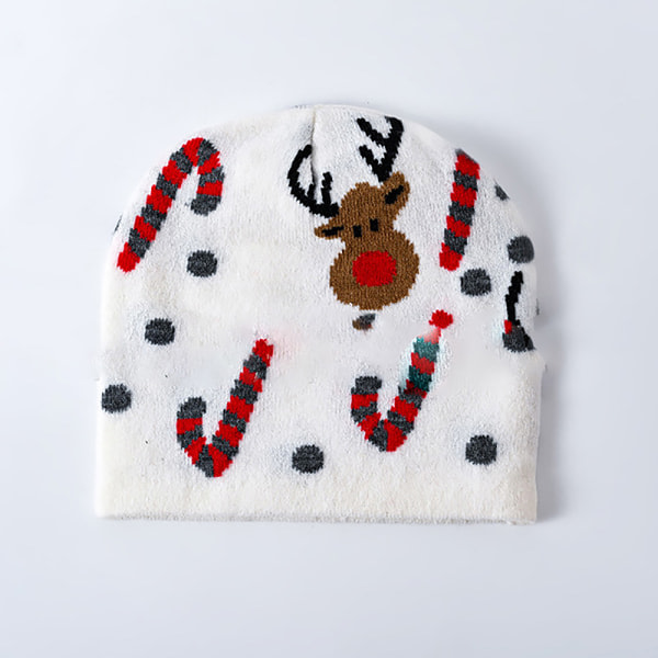 Kreativ varm ullmössa julälg varm färg stickad mössa C A1 one size A1 one size