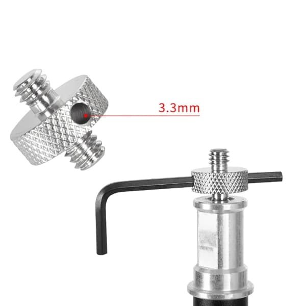1/4\" til 1/4\" 1/4\" til 3/8\" 3/8\" til 3/8\" han gevindadapter til kamera null - B