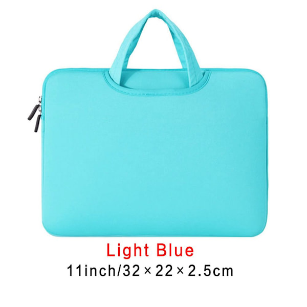 11 13 14 15 15.6 tuuman kannettavan tietokoneen laukku MacBookille, vaaleansininen light blue 11 inches