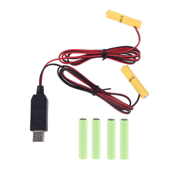 1 i 2 AA AAA Batteri Eliminator USB Power 4,5V Adapter Kan erstatte 3 stk AA AAA Batterier til Walkie Talkie Ligh AAA