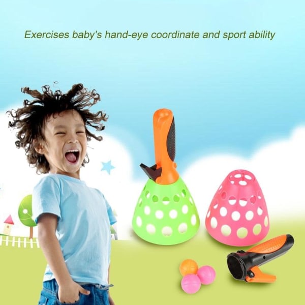 Kasta og fånga puller Spelleksak Plast Barn Sport Interaktive leksaker Backyar