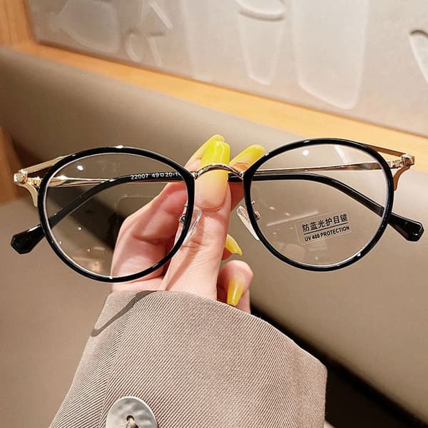 Anti-blått lys TR90 Briller Oversized Optisk Ramme Øyebeskyttelse Kontorbriller Pink
