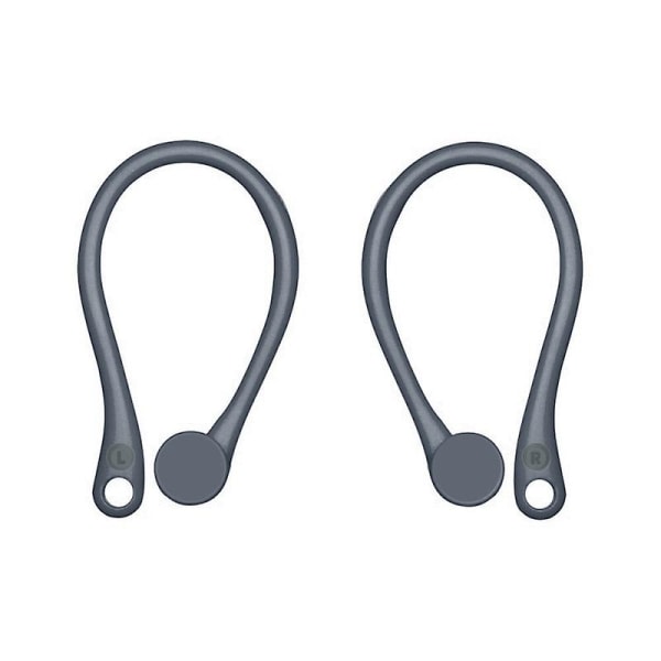 Anti-fald Bluetooth Headset Öronkrokar Hörlursbeskyttelse Holdare Mjuk silikon Sport Öronkrok For Air-pod 1 2 Headset Tilbehör Ørekroge sølvgrå Earhook silver gray