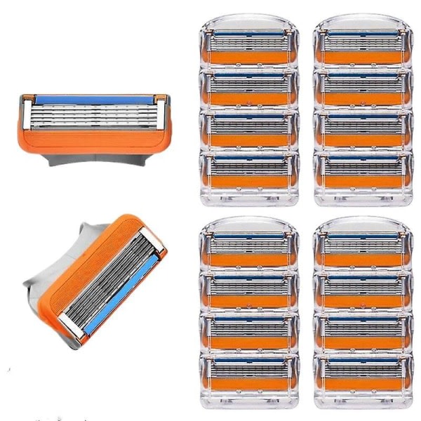 4-pakning 5-lagers rakblad, ersättningsblad for män 16 st 16 st