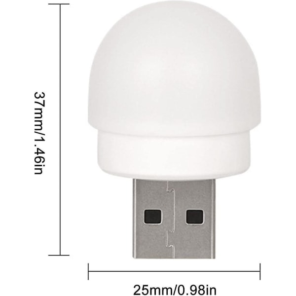 10st litet USB-ljus, plug-in mini LED-lampa - USB-ljus på natten Lämplig för sovrum badrum barnkammare hall kök bil USB atmosfär ljus