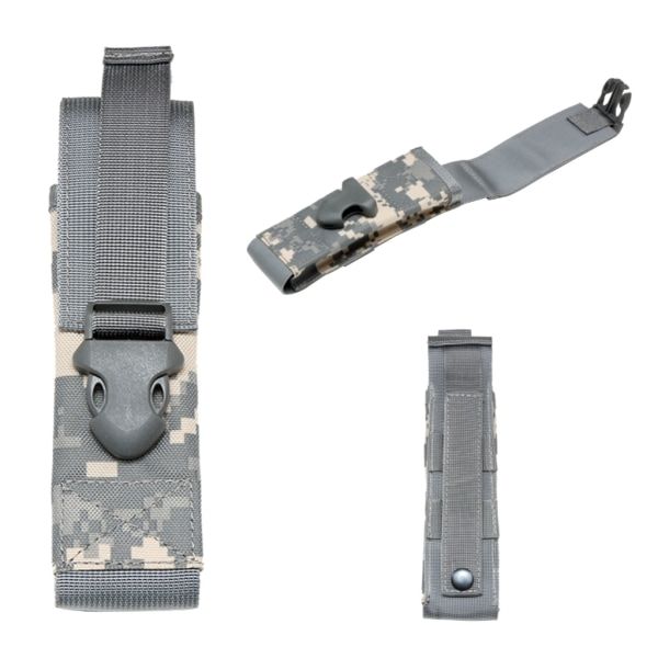 Tactic Molle Taskulamppu Kotelo Nylon LED Taskulamppu Pidike Taskulamppu Kotelo Kansi Metsästysvyö Molle Mag Vyöpaket Armeijan Vihreä