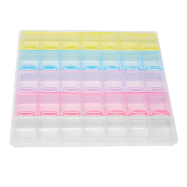 Multifunksjons Diamant Håndverk Ring Ørepynt Pigment Holder Display Case L