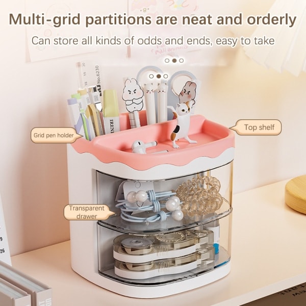 Praktisk multifunktionel organizer Penneholder kosmetik A1