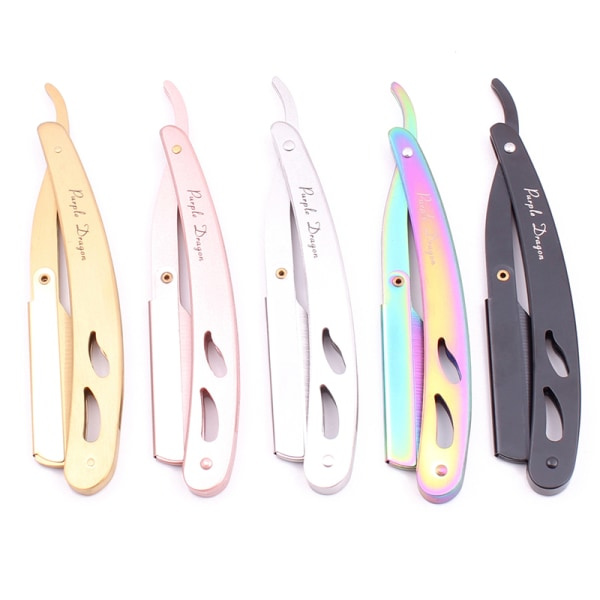 Mode Rustfrit Stål Barberkniv Barber Shave Manuel Rose Gold Rose Gold