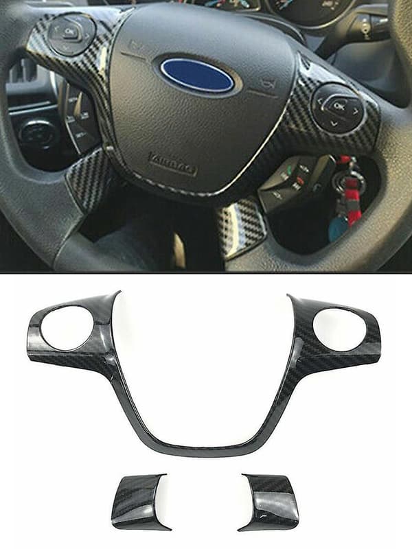 3-delad rattkåpa i kolfiberlook passar Ford Focus Escape Kuga C-max