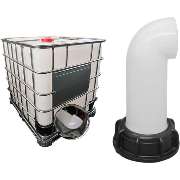 st Vattentank Munstycksventil, Vattentankventil, IBC Vattentankadapter 60mm, för Död IBC Tank (Vit)