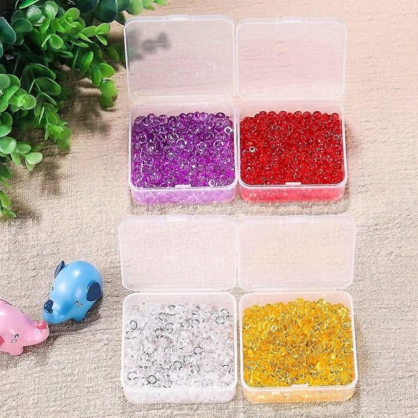 16-Pack Small Containers Clear Plastic Boxes Beads Storage Organizers with Hinged Lids for Small IT