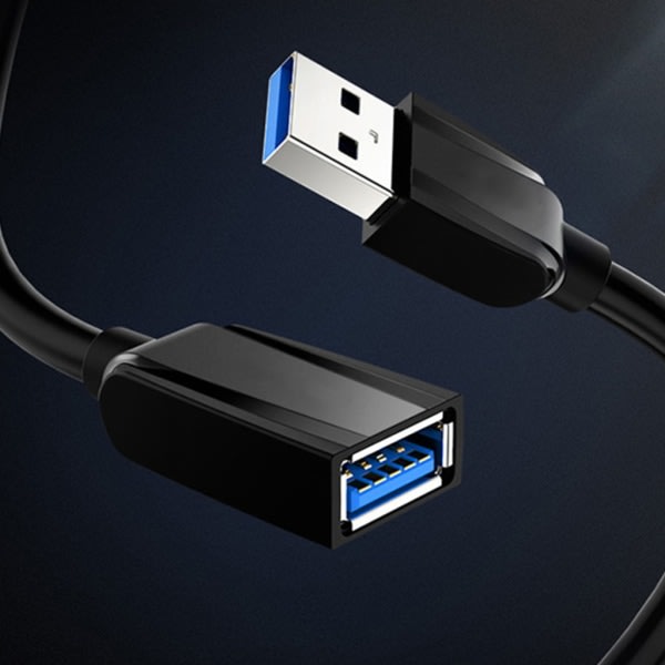 USB3.0 Forlengelseskabel 0,5m/1m/1,5m/2m/3m Hann til Hunn Forlenger for Telefon Mus 0,5m