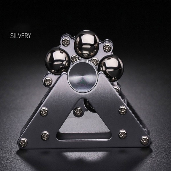 Ny Metal Spinner Antistress Hand Adult Toy Reliever Toy Gyrosc Silver en one size