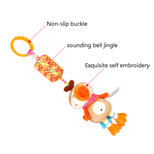 Bra kvalitet Nyfödda baby skallror plysch barnvagn tecknat djur C C C C
