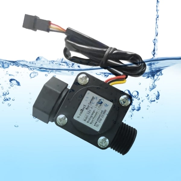 DN15 1-30L/min Vandstrømsensor G1/2 4-punkts Flowmåler Tæller Vandkontrolkontakt til Vanding Kemisk Industri