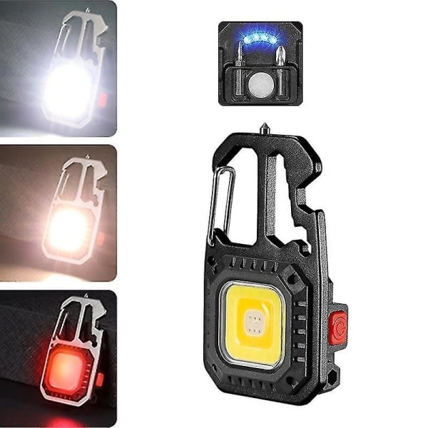 Mini Bright Light Bærbar Lommelygte Sort+Magnet