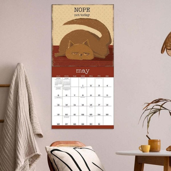 1:a Funny Art Pet Calendar Funny Animal Calendar 2024 Seinäkalenteri
