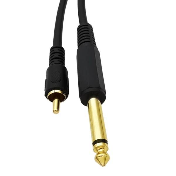 Audiokabel 6,35 mm 1/4 Mono Han til RCA Han til Han Kabel til Phono Højttaler Mixer Audio AUX Adapter Stik 0,3 m