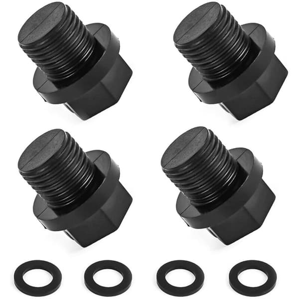 SHINING HOUSE 4-pack avloppspluggar SPX1700FG med packningar för poolunderhåll, badkar, spa, hemförbättring