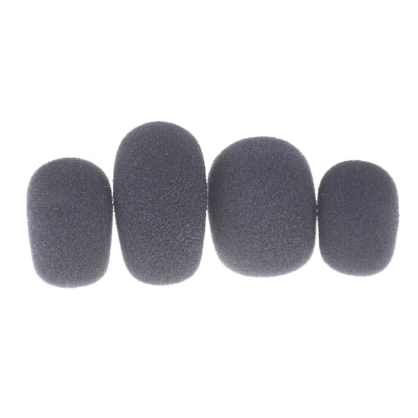 Ny 10 stk mikrofon headset grill vindskærm skum sort mikrofon - 35*25*10mm 35*25*10mm