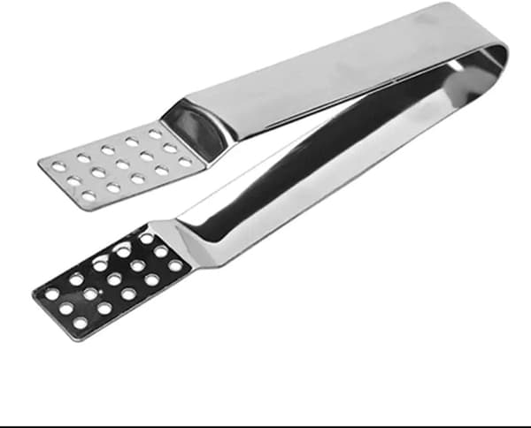 Tepose-tang i rustfrit stål, teske, tesigte, klemme til at gribe isterninger, teposer til løs te, greb til løse blade