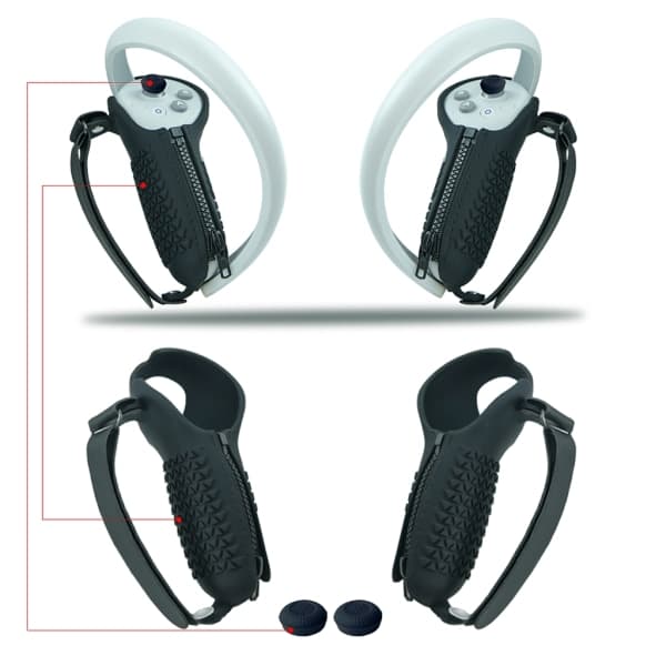 VR-silikondekselsett for Pico 4 VR-headset, ørebeskyttelse, pannebånd, hvitt