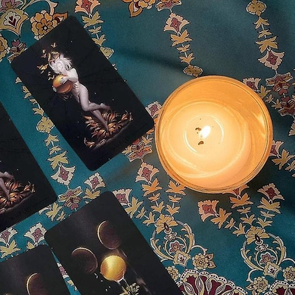 True Black Tarot Deck Brädspel Kortspel Spådomsspel Spådomsverktøy for alle ferdighetsnivåer Familiefestspel 78st