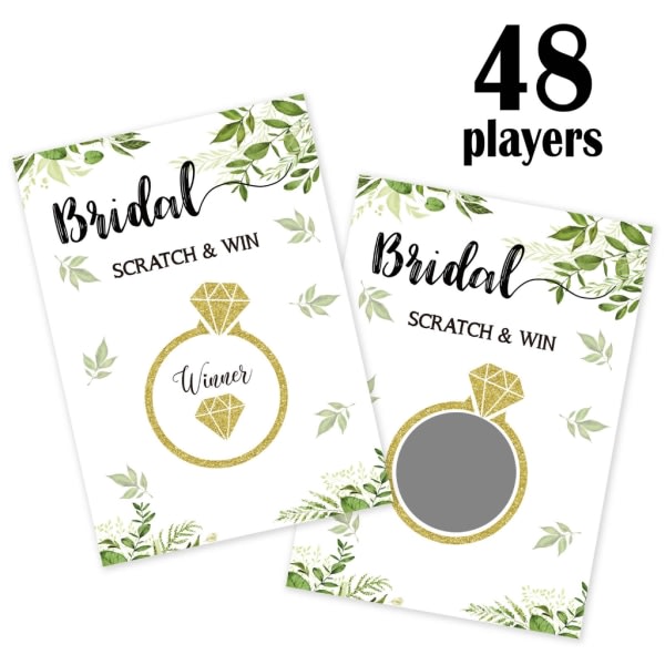 Bröllopsdusch Scratch Off Game Card Set Hushållspresent tillbehör för bröllop Holiday födelsedag nyårspresent