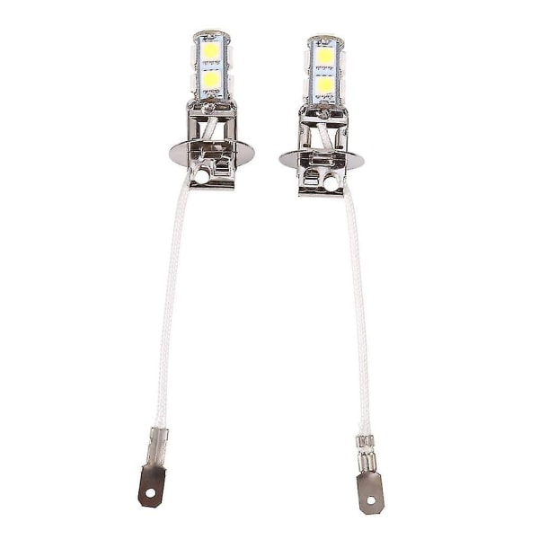 9smd, 2x H3 5050 Valkoinen 9 Smd Led Xenon Dc12v Auto Auton Sumuvalo Lamppu Led Lamput 6