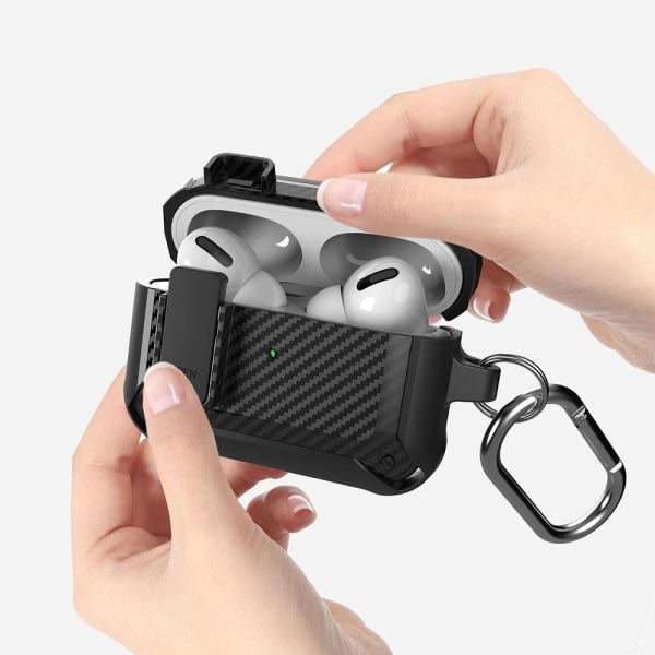 För Air pods Pro 2 Cover Trådløst hörlursfodral CASE Svart Black