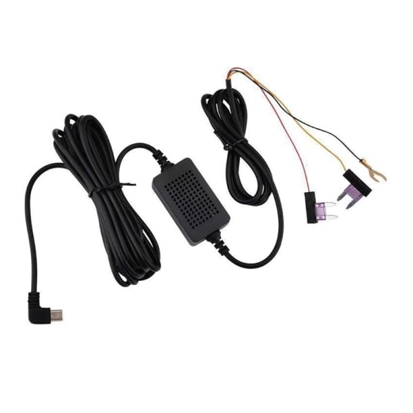 12V~24V till 5V 3A Mini USB power 3-tråds billaddarkabel noll - Böj höger