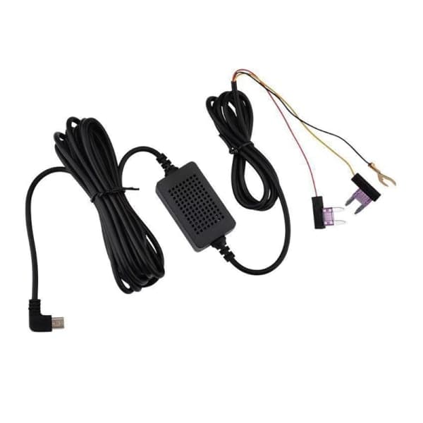12V~24V till 5V 3A Mini USB strömkabel för bil - Böj höger