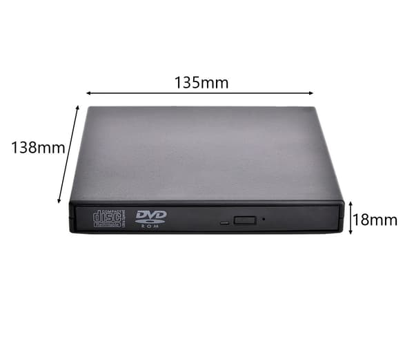 Ohut ulkoinen DVD/CD-poltin – USB 3.0