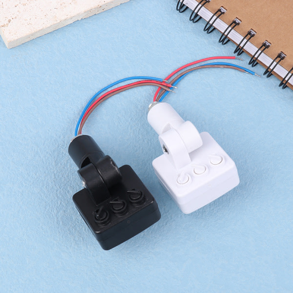 Strålkastarsensor Infrarød Body Sensing Switch Vandtæt Justering Hvid