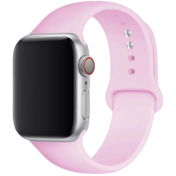 Silikoniranneke Apple Watchille 45mm 44mm 42mm 49mm 41mm 40mm 38mm correa armband iwatch Series 8 7 9 SE 4 3 5 Ultra 6 Si Pink Sand Si Pink Sand 38  40 41 mm S-M