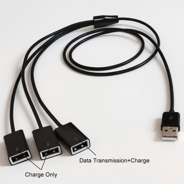 Kannettava 3-in-1 USB-jakaja useilla USB-porteilla USB-jatkojohto 1m/3.3ft Valkoinen