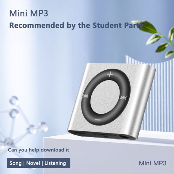 Mini o MP3-spelare Bärbar Metal Clip-on 64G Expansion Build Re F