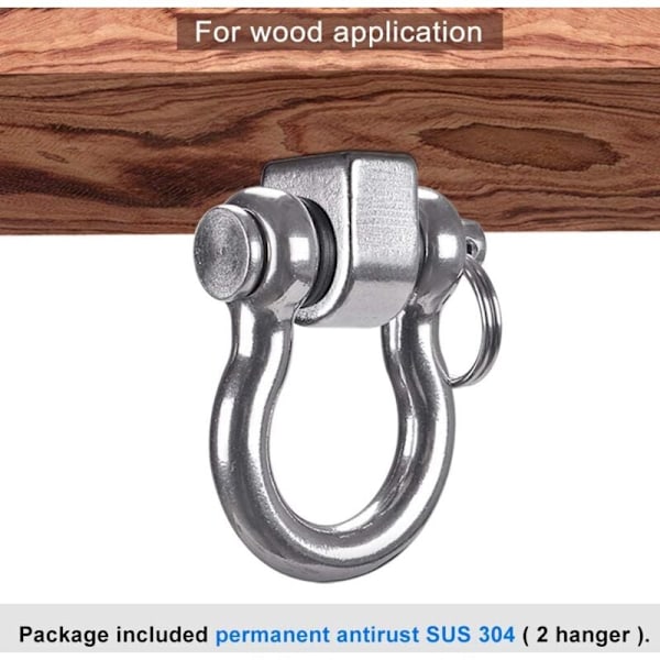 Pieces 304 Takfäste i Rostfritt Stål, Upphängningskit för Hängande Stol, Hängande Lampa, Hängmatta, Boxningssäck, Sling Trainer