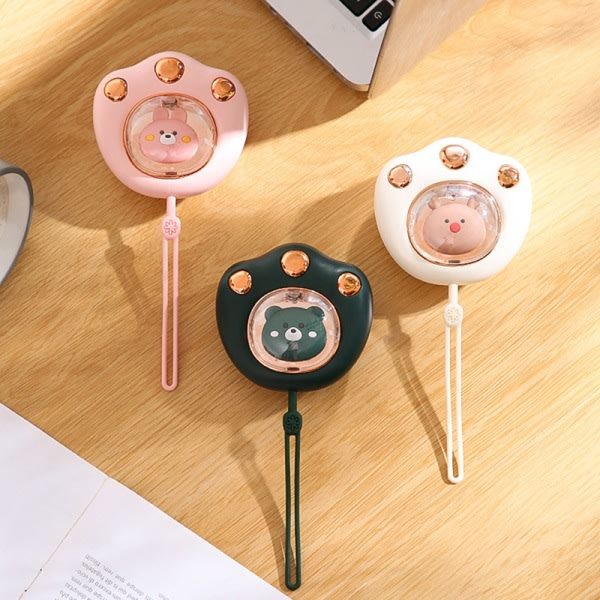 CDQ Elektrisk handvärmare för vinter - Kattklo-design - Rosa - 2400mAh