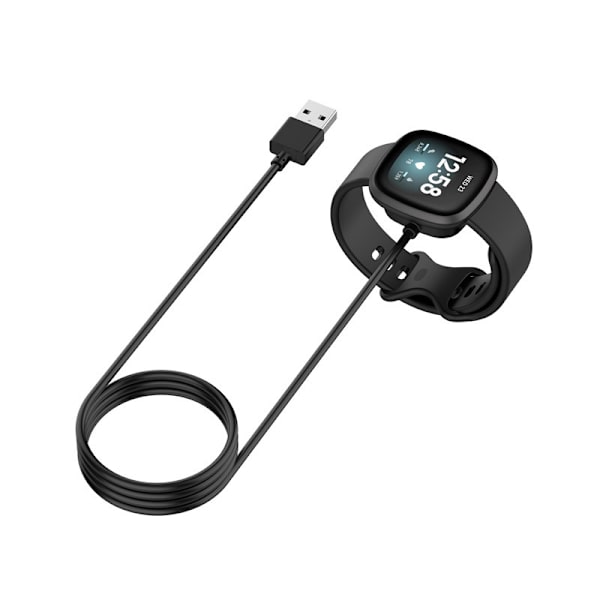 Lämplig för Fitbit versa3 smartwatch laddningskabel versa4/sense1/2 magnetisk laddningsbas 100cm