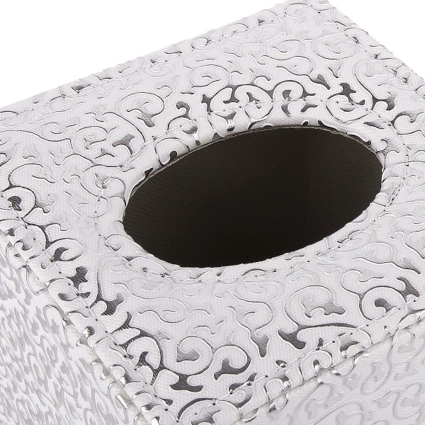 Tissue Box Cover PU Leather Cube Tissue Holder-Husholdningskontor