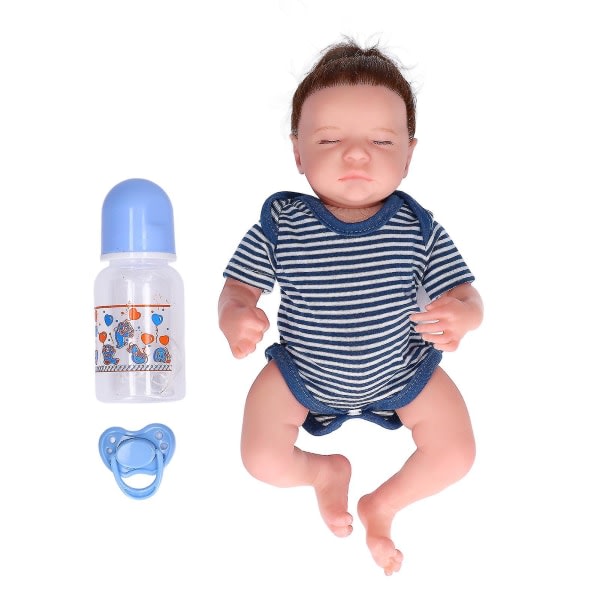 12 tums silikondocka naturtrogen ögonslutna emulerande nyfödda baby Tvättbara vattentäta baby CMK Baby Boy