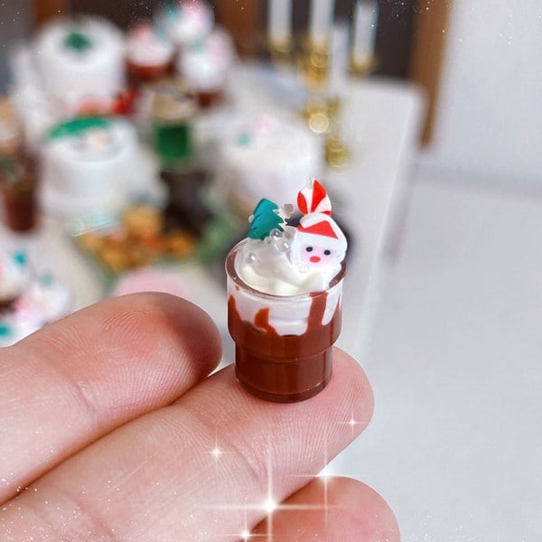 1/12 Dukkehus Chokolade Drik Dukkehus Juledekoration A A1 one size A1 one size