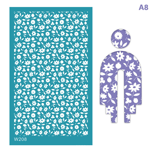 Silke Stencil til Polymer Clay Genanvendelig Silketryk Tryk Øre A8