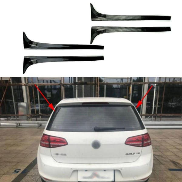 Golf 7 MK7 Fönster Spoiler ABS Plast Biltillbehör Bakspegel Svans Svart