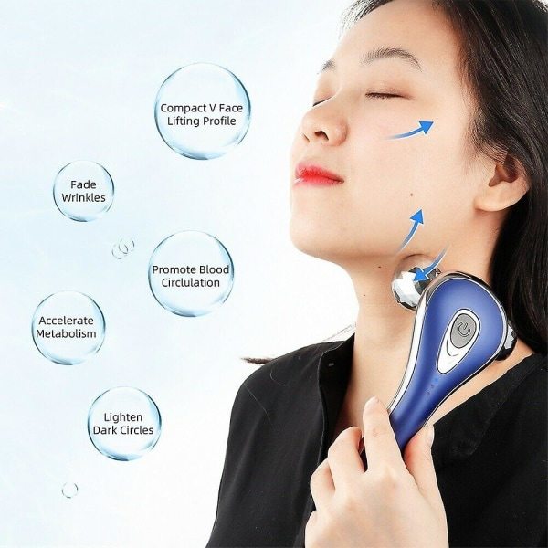 3D Ansigtsvalsemassageapparat V Ansigtsløftende massageinstrument Kropsformningsanordning